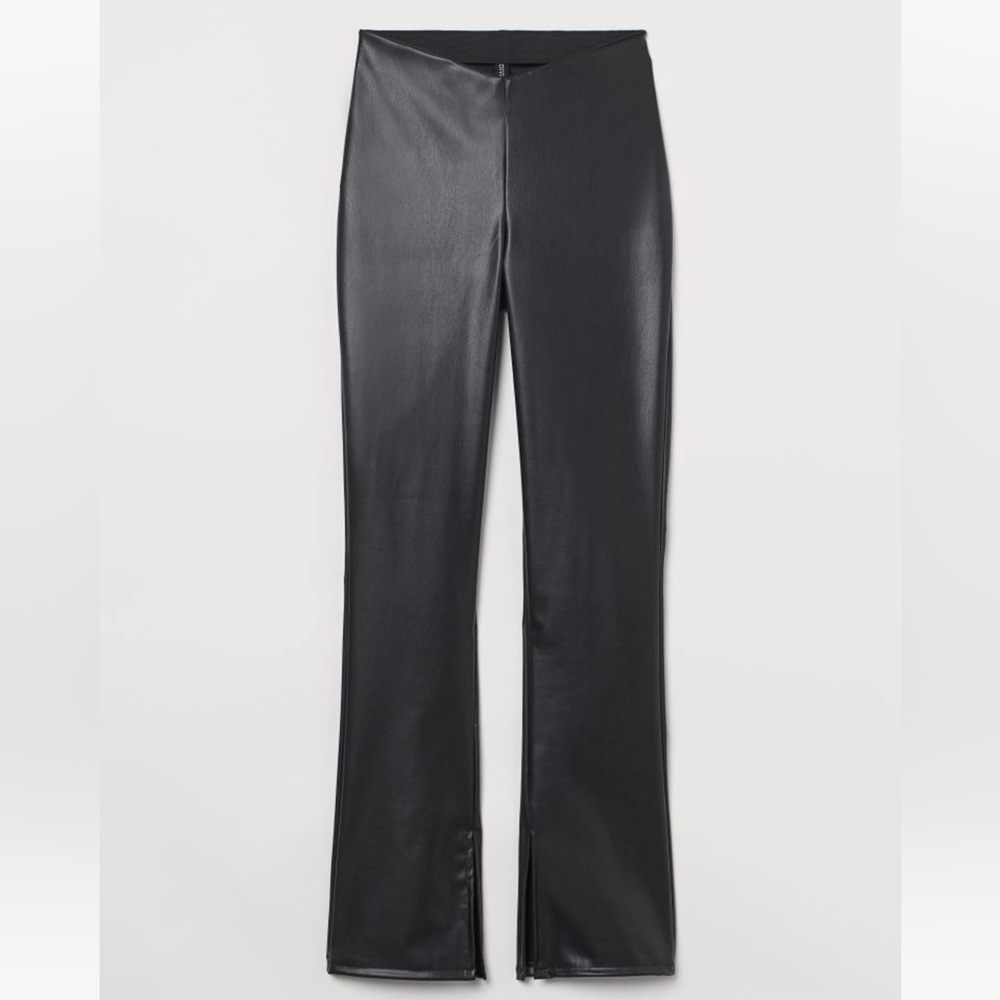 H&M Faux Leather Flared Pants